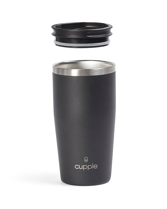 Black Pepper Coffee Cup + Lid